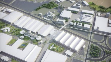 Hannover - 3D şehir modeli hava görüntüleme