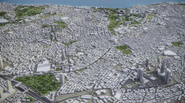 İstanbul - 3D şehir modeli hava görüntüleme