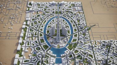 Jeddah K - 3D şehir modeli hava görüntüleme