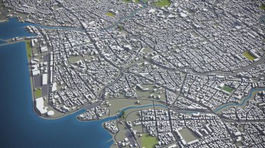 Jeju - 3D şehir modeli hava görüntüleme