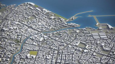 Jeju - 3D şehir modeli hava görüntüleme