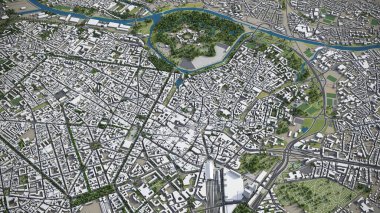 Lille - 3D şehir modeli hava görüntüleme