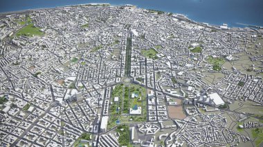 Lizbon - 3D şehir modeli hava görüntüleme