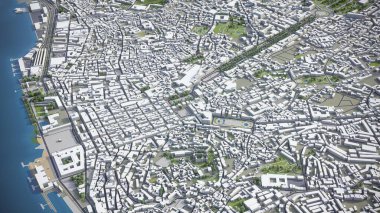 Lizbon - 3D şehir modeli hava görüntüleme