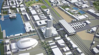 Lizbon - 3D şehir modeli hava görüntüleme