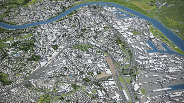 Linz - 3B şehir modeli hava görüntüleme