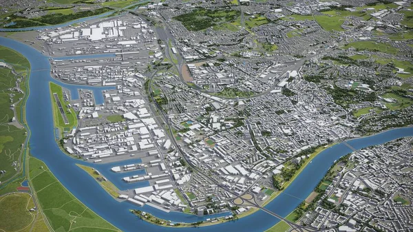Linz - 3B şehir modeli hava görüntüleme