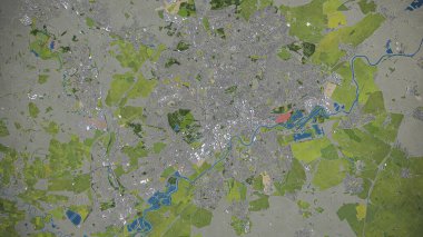 Nottingham - 3D şehir modeli hava görüntüleme