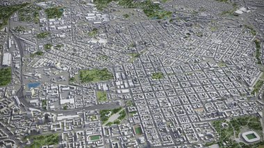 Odessa - 3D şehir modeli hava görüntüleme