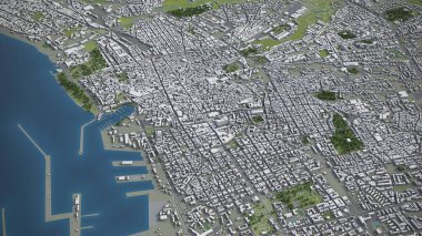 Palermo - 3D şehir modeli hava görüntüleme