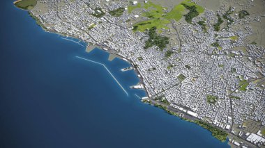 3B şehir modeli hava görüntüleme