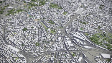 Roma - 3D şehir modeli hava görüntüleme
