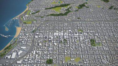 Santa Barbara - 3D şehir modeli hava görüntüleme