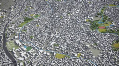 Suginami - 3D şehir modeli hava görüntüleme
