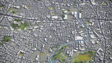 Suginami - 3D şehir modeli hava görüntüleme