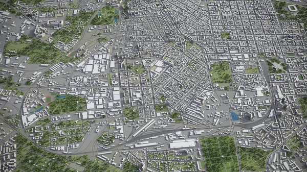 Odessa - 3D şehir modeli hava görüntüleme