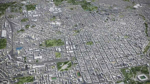 Odessa - 3D şehir modeli hava görüntüleme