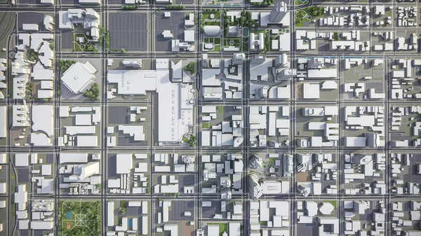 Salt Lake City - 3D city model aerial rendering