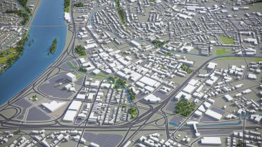 Trenton - 3D şehir modeli hava görüntüleme