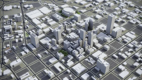 Tulsa - 3D şehir modeli hava görüntüleme