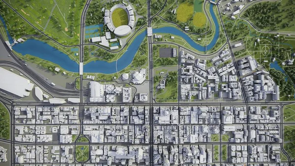 Adelaide 3D şehir modeli hava görüntüleme