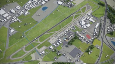 Bologna Havaalanı - 3D model hava görüntüleme