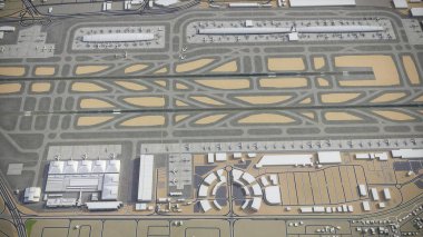 Dubai Uluslararası Havalimanı - 3D model hava görüntüleme
