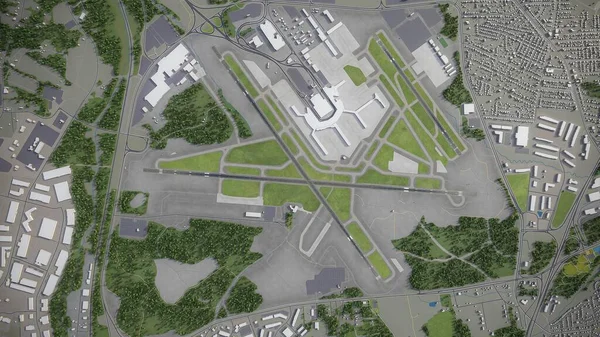 Baltimore - Washington Uluslararası Thurgood Marshall Havaalanı - 3D model havacılık