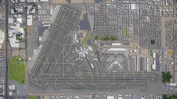 Las Vegas Mccarran International Airport Modell Luftwiedergabe — Stockfoto
