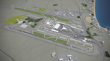 Palma de Mallorca Havaalanı - 3D model hava görüntüleme