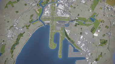 Sydney Havaalanı - SYD - 3D model hava görüntüleme