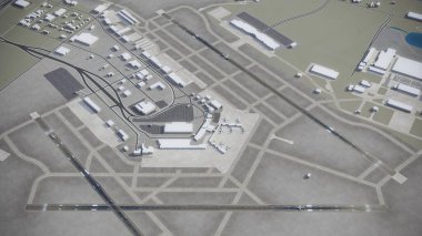 Wichita Dwight D. Eisenhower Ulusal Havalimanı - ICT - 3D model hava görüntüleme