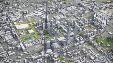 Taipei - 3B model hava görüntüleme