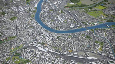 Basel - 3B model hava görüntüleme