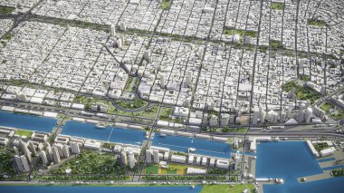 Buenos Aires - 3D model hava görüntüleme