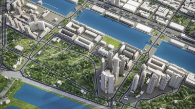 Buenos Aires - 3D model hava görüntüleme