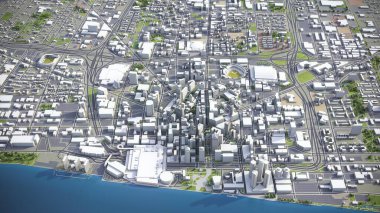 Detroit - 3D model hava görüntüleme