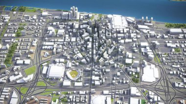 Detroit - 3D model hava görüntüleme
