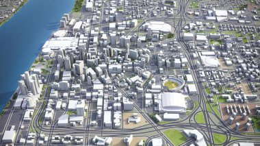 Detroit - 3D model hava görüntüleme