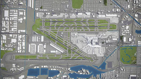 Aeropuerto Internacional Miami Modelo Representación Aérea —  Fotos de Stock