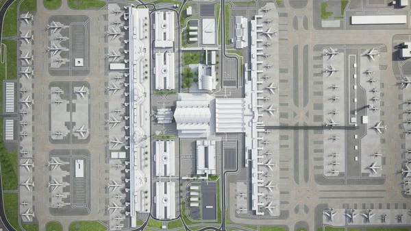Διεθνές Αεροδρόμιο Του Μονάχου Μοντέλο Εναέρια Απόδοση — Φωτογραφία Αρχείου