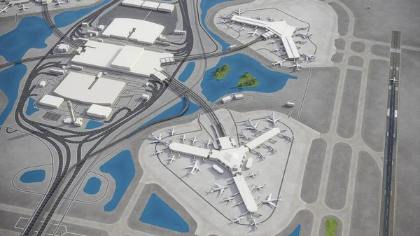 Orlando Havaalanı - 3D model hava görüntüleme