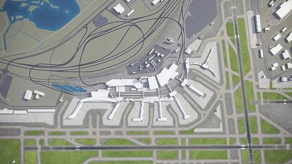 Φιλαδέλφεια Διεθνές Αεροδρόμιο Μοντέλο Εναέρια Απόδοση — Φωτογραφία Αρχείου