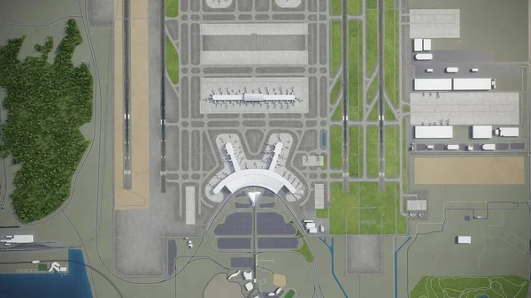 Seoul Incheon International Airport Icn Modell För Flygtolkning — Stockfoto