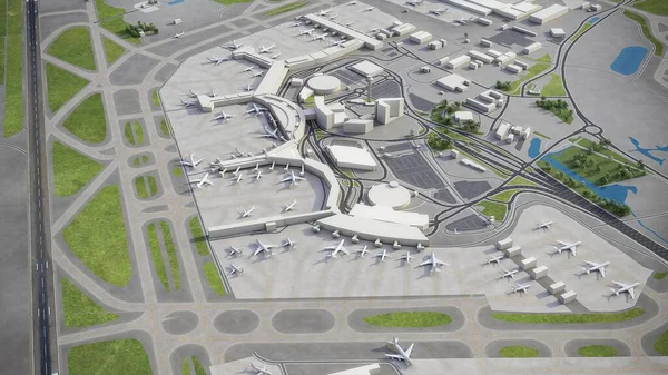 Aeropuerto Estocolmo Arlanda Modelo Representación Aérea — Foto de Stock