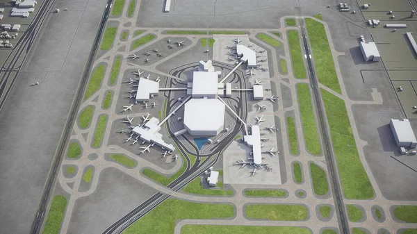 Aeropuerto Tampa Tpa Modelo Representación Aérea — Foto de Stock