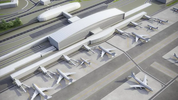 Tahran İmam Humeyni Havalimanı - IKA - 3D model hava görüntüleme