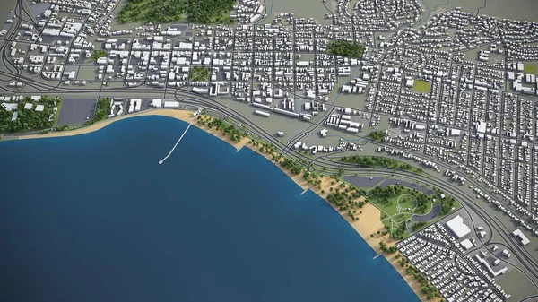 Ventura Model Aerial Rendering — Stock Photo, Image