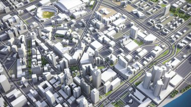 Detroit - 3D model hava görüntüleme