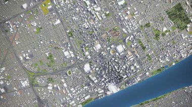 Detroit - 3D model hava görüntüleme